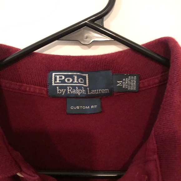 Ralph Lauren Maroon Burgundy Polo - Picture 3 of 4